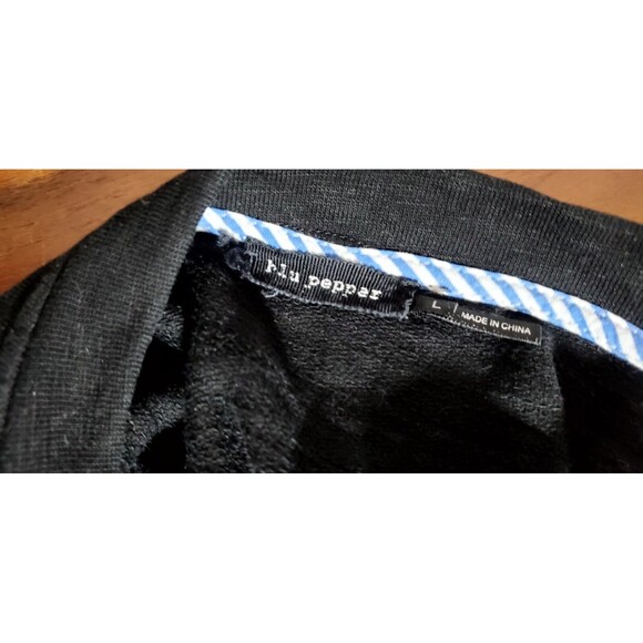 Layered Look Pinstriped Sweater Size L Mixed Media Wrist Tie Detail Chic - Picture 16 of 16